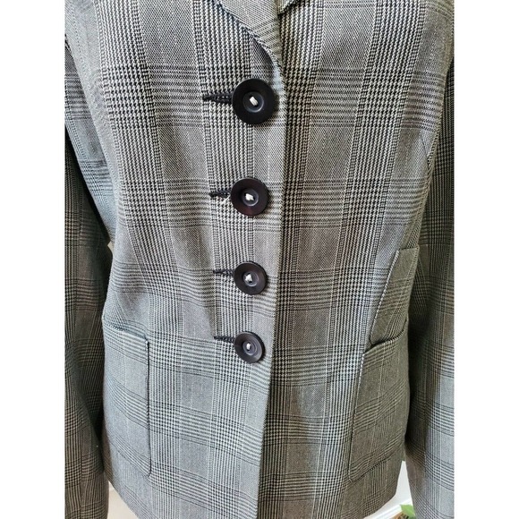 Ashley Stewart Women's Gray Polyester Long Sleeve Four Button Blazer Size 16 - Picture 3 of 11